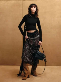 Khai Ruched Top Handle Bag