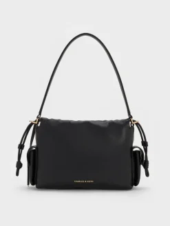 Khai Ruched Top Handle Bag