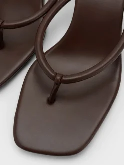 Kitten-Heel Thong Sandals