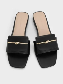 Knotted Accent Slide Sandals