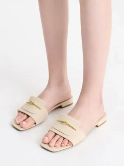 Knotted Accent Slide Sandals