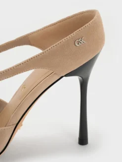 Kyra Suede Crossover Stiletto Mules