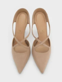 Kyra Suede Crossover Stiletto Mules