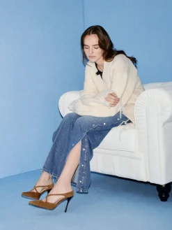 Kyra Suede Crossover Stiletto Mules