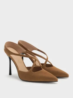 Kyra Suede Crossover Stiletto Mules