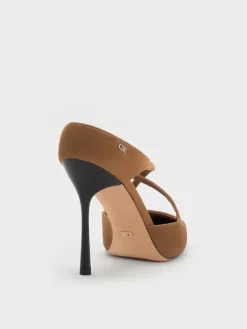 Kyra Suede Crossover Stiletto Mules
