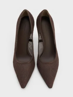 Lace & Satin Stiletto Pumps