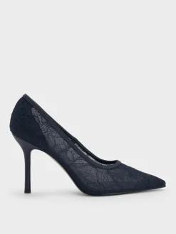 Lace & Satin Stiletto Pumps