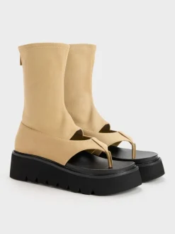 Laine Faux Suede Platform Boot Sandals