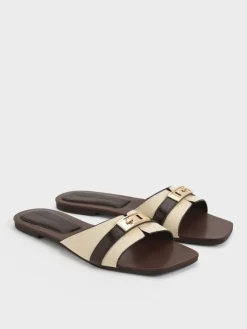 Lando Canvas Belted Slide Sandals
