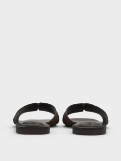 Lando Faux Suede Belted Slide Sandals