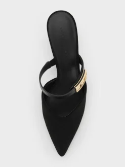 Lando Faux Suede Heeled Mules