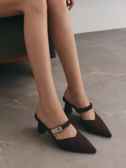 Lando Faux Suede Heeled Mules
