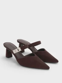 Lando Faux Suede Heeled Mules