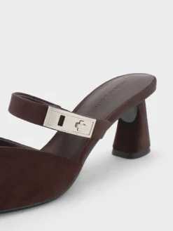 Lando Faux Suede Heeled Mules