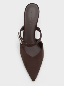 Lando Faux Suede Heeled Mules