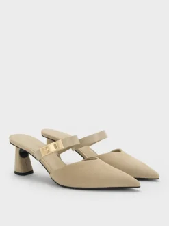 Lando Faux Suede Heeled Mules