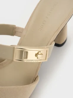 Lando Faux Suede Heeled Mules
