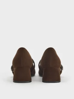 Lando Faux Suede Mary Jane Pumps