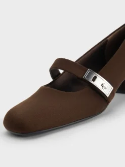 Lando Faux Suede Mary Jane Pumps