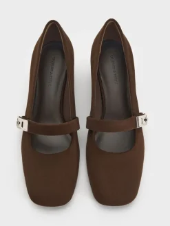 Lando Faux Suede Mary Jane Pumps