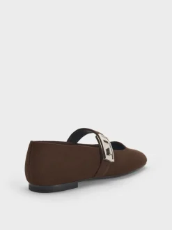 Lando Faux Suede Mary Jane Flats