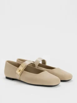 Lando Faux Suede Mary Jane Flats