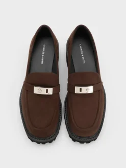 Lando Faux Suede Platform Loafers