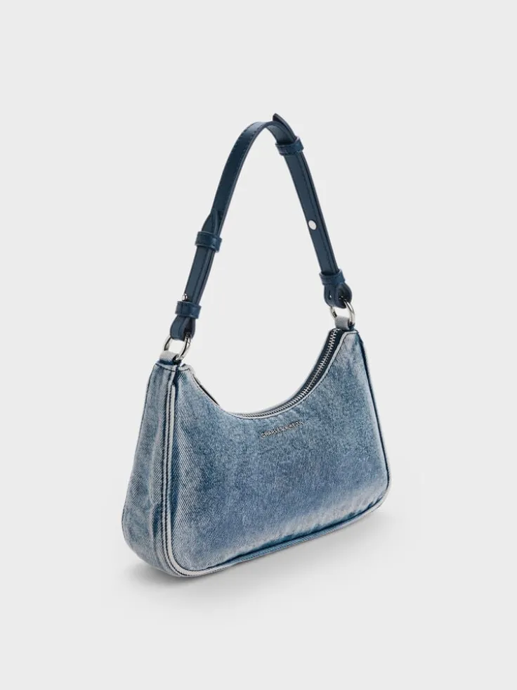 Lane Denim Chain-Strap Shoulder Bag