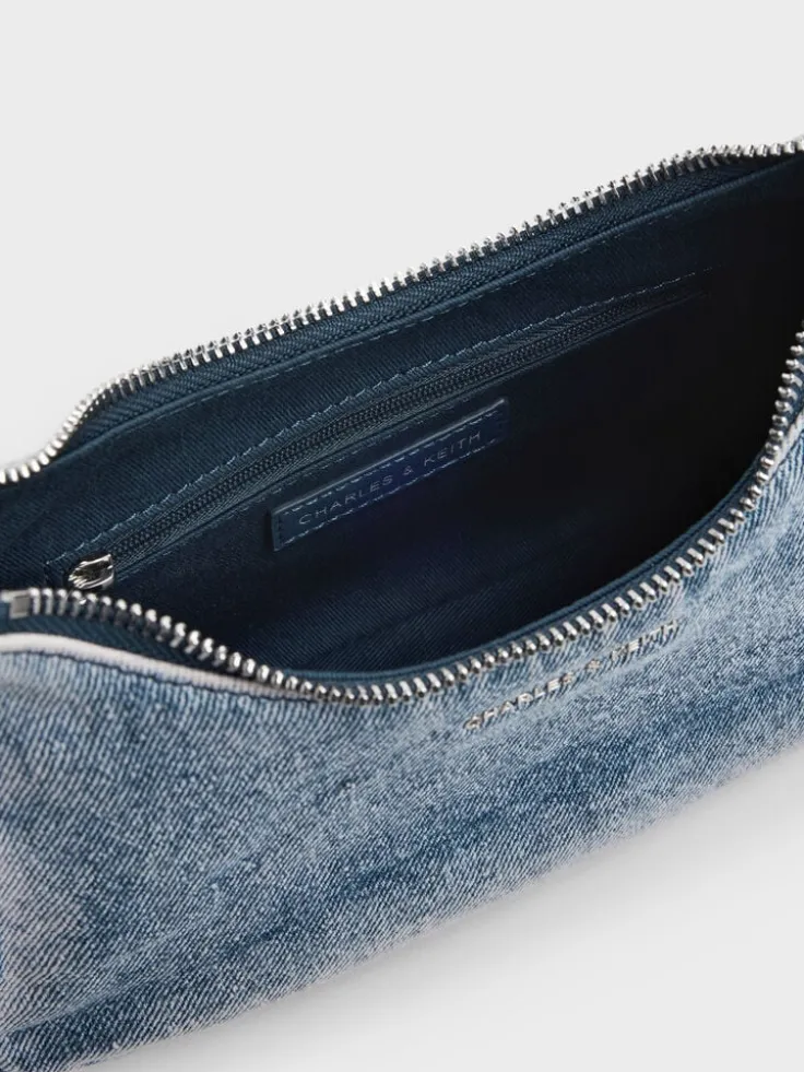 Lane Denim Chain-Strap Shoulder Bag