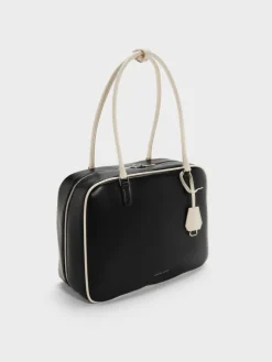 Large Sianna Two-Tone Bowling Bag