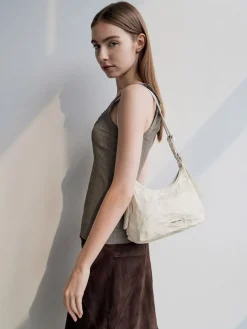Lark Crinkle-Effect Hobo Bag