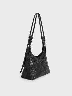 Lark Crinkle-Effect Hobo Bag