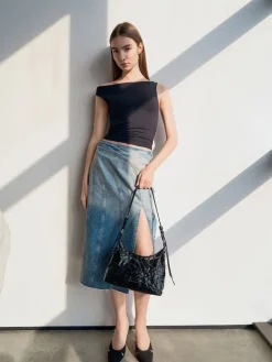 Lark Crinkle-Effect Hobo Bag