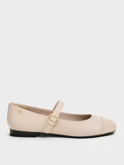 Leather Cap-Toe Mary Janes