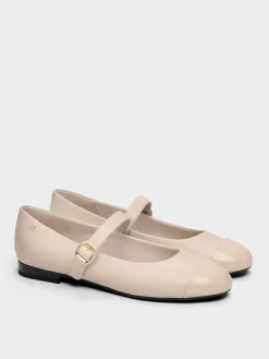 Leather Cap-Toe Mary Janes