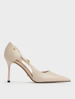 Leather Pointed D'Orsay Stilettos