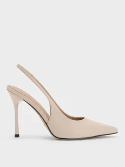 Leather Slingback Stiletto Pumps