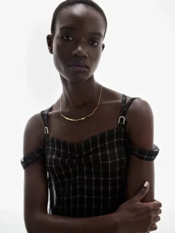 Lena Twist Bar Necklace