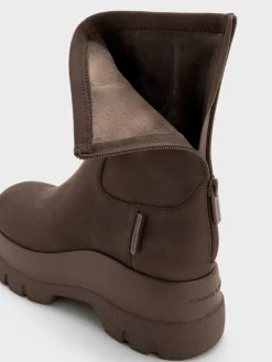 Leoi Faux Suede Chunky Ankle Boots