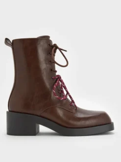 Logan Double-Lace Calf Boots