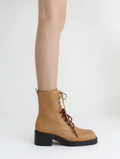 Logan Double-Lace Calf Boots