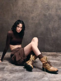 Logan Double-Lace Calf Boots