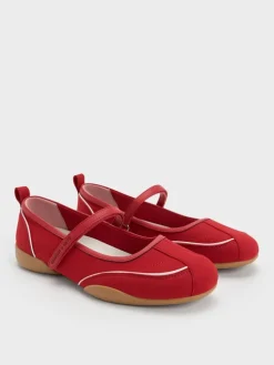 Louise Contrast-Trim Mary Jane Sneakers