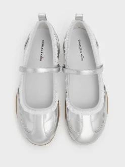 Louise Lace-Trim Mary Jane Sneakers