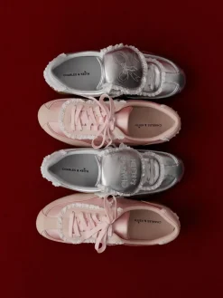 Louise Lace-Trim Sneakers