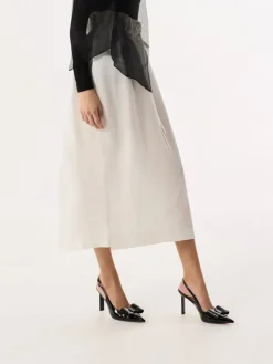 Lu Patent Leather Bow Slingback Pumps