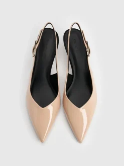Luciana Patent Slingback Kitten Heels
