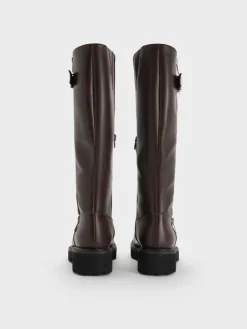 Lyndon Buckled Knee-High Boots