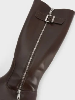 Lyndon Buckled Knee-High Boots